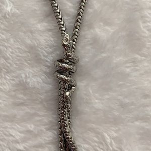 Snake Chain Convertible Tassel Pendant Necklace